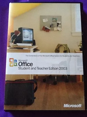 Microsoft Office 2003 Student & Teacher With Word Excel Genuine With Product Key • £22.99