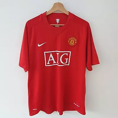 Manchester United Original Vintage 2007-08 Home Football Shirt XL • $37.29