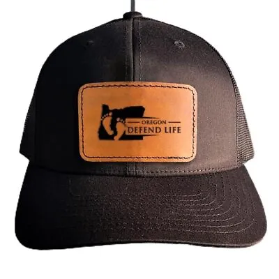 Oregon Defend Life Leather Patch Hat Pro-Life Hat Black • $35