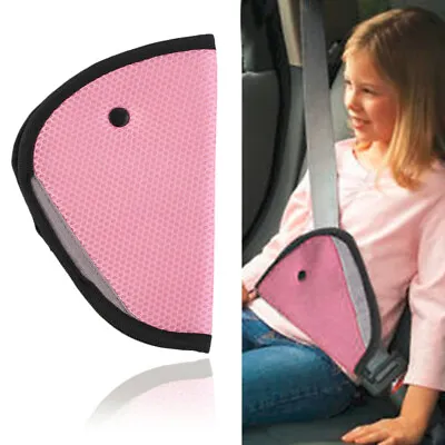 Child Safety Car Seat Belt Shoulder Harness Adjuster Pad Strap Cover Clip Kids 2 • £2.99