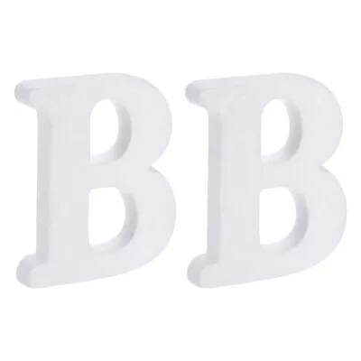 2pcs Foam Letters B Letter EPS White Polystyrene Letter Foam 100mm/4 Inch • $11.18