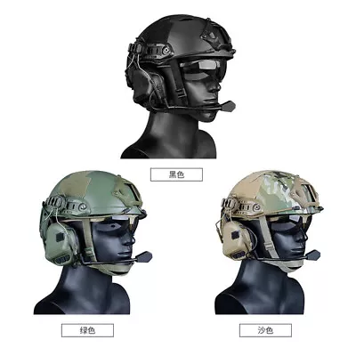 Tactical Headsets W/Helmet Rail Hunting Noise-Cancellation Headphone Military • $63.23