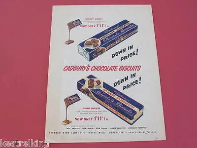Cadburys Chocolate Sandwich & Orange Sandwich Original Full Page Advertisement • $14.99