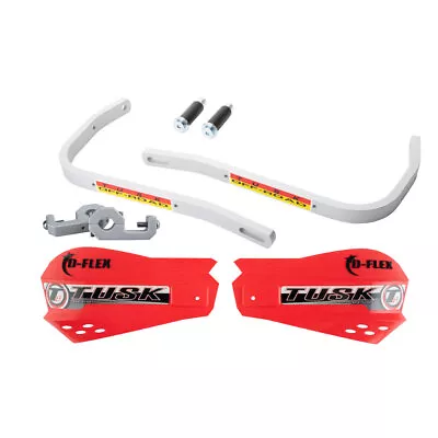 Tusk 1601730010 D-Flex Handguards With MX Shields Red 7/8  Bar Mounts • $61.32