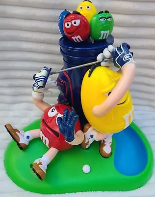 M&M's Golf Candy Dispenser Mulligan-ville Rare Vintage Blue Bag Argyle Hat Lake  • $31.99