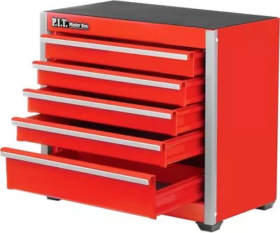 Portable 5-Drawer Tool Box Steel Storage Organizer Tray Case Tool Chest Red • $55.99