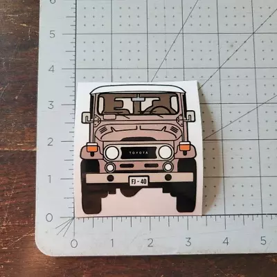 TOYOTA FJ40 CRUISER UV ENAMEL STICKER DECAL Trd Pro Tacoma Overland Land Cruiser • $6