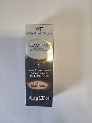 Max Factor Seamless Stick Foundation   01  PORCELAIN   .37oz   New In Box • $8.99