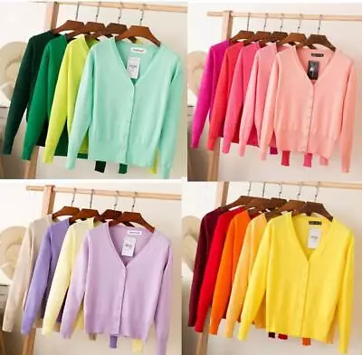£12.99 • Buy 2023 Womens Cardigan Long Sleeve Ladies Knitted Top Cardigans Outwear Size 8-24