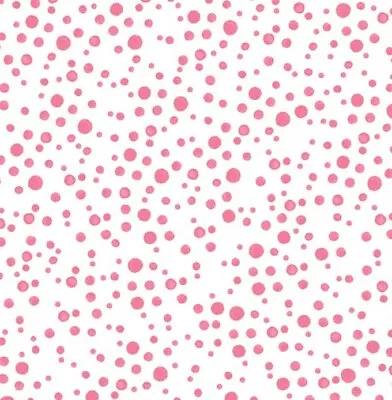Loralie Design - Balloon Dot - Pink &White Quilting & Crafting Fabric (Polka Dot • $12.99