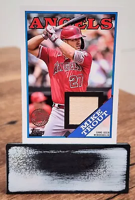 MIKE TROUT 2023 Topps Series 1 35th Anniversary 1988 Bat Relic Card ANGELS • $19.99