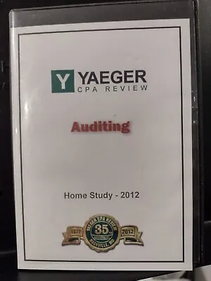 Yaeger CPA Review 6 DVD's  Auditing Home Study 2012 Excellent Condition  • $60