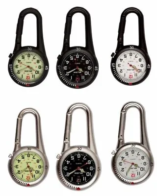 £8.49 • Buy Carabiner Clip On Belt Watches. Sports Fob Watch-Doctors,Nurses,Sports,Hikers