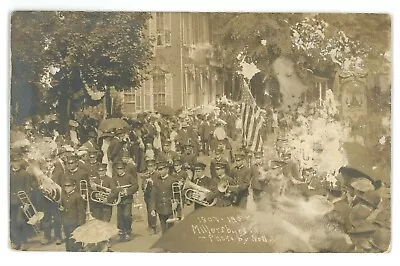 RPPC Patriotic Parade MILLERSBURG PA Dauphin County 1907 Real Photo Postcard • $7.49