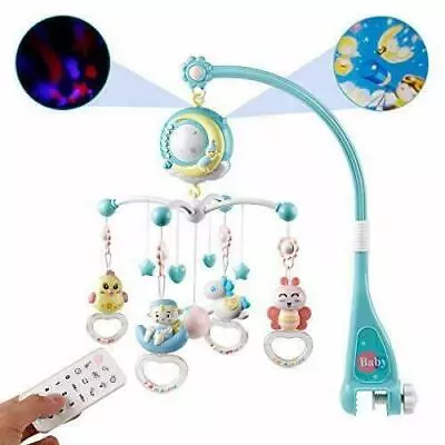 Baby Musical Bed Bell Nursery Light Crib Mobile Star Music Box Rattle Toy Remote • $33.99