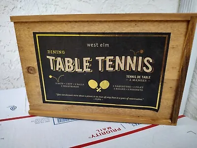 Vintage West Elm Dining Table Tennis Set In Wooden Box Pre-Loved Good Condition  • $9