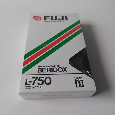 FUJI L-750 Betacord Beridox L-750 222m/728 Blank Cassette Sealed • $4.95