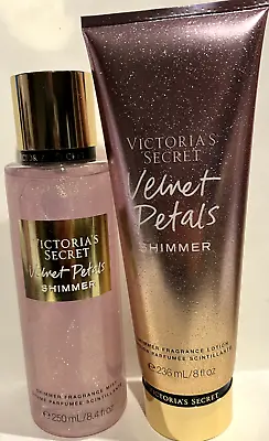 Victoria’s Secret Velvet Petals Shimmer Fragrance Mist 8.4oz & Lotion Gift Set • $29.99