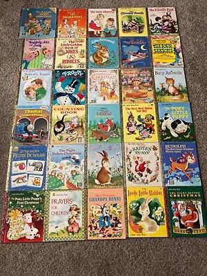 Vintage Little Golden Books Lot Of 30 Christmas Disney Spring Animals • $34