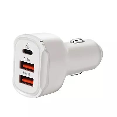 3-Ports Type-C Fast Charging Mobile Phone/Tablet/GPS/Navigation Car Charger Dock • £9.35