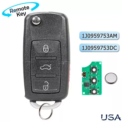 $13.29 • Buy For 2003 2004 2005 2006 Volkswagen VW Beetle Flip Remote Car Key Fob 1J0959753AM