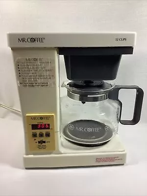 Vintage MR COFFEE 12 Cup Coffee Maker SRX-20 Red LED Digital Display EUC • $49.99