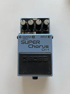 $109 • Buy Boss CH-1 Super Chorus Analog Version 1991 Blue Label Guitar Effect Pedal