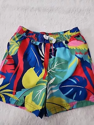 Mini Boden Boys Tropical Swim Trunks Size 2T-3T Preowned • $10