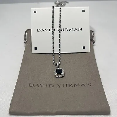 David Yurman Petite Albion Pendant Necklace With Black Onyx And Diamonds 17  • $329