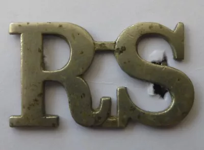 British Army Shoulder Titles - RS - Royal Scots Large Title In White Metal • £12.99