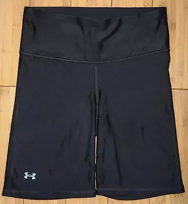UA Women's M On The Court 7  Under Armour Volleyball Biker Stretch Shorts Black • $28.99
