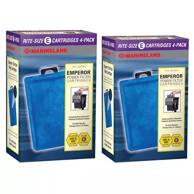 MarineLand Emperor Bio-Wheel Replacement Power Filter Cartridges Size E (8 Pack) • $38.29