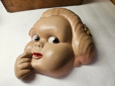 $15 • Buy Vintage 1940 Chalkware Little Girl Figural String Holder
