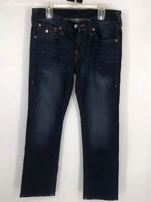 True Religion Dark Blue Denim/ Straight/ Cotton Jeans - Size 32 • $13.51