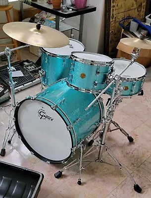 Gretsch New Classic Maple 2012 Limited Reserve 4pc Shell Pack Turquoise Sparkle! • $4395