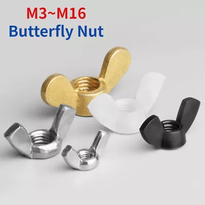 Nylon/Carbon Steel/Stainless Steel/Brass Wing Nuts Butterfly M3-M16 • $1.61