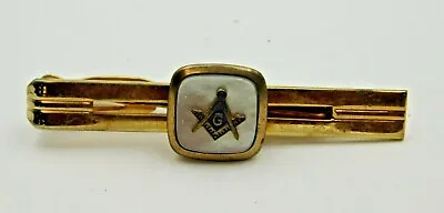 Vintage Freemason Tie Bar Masonic Tie Clip Mid Century Mason Cravat Holder • $24.99