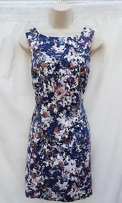 Mini Dressblue Oriental Style Floral60's70's80's Vintage Stylesize 8-10 • £6.99
