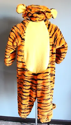 $19.99 • Buy Child Handmade Orange/Black One Piece Tiger Costume Halloween ~Child M~