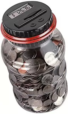 Coin Piggy Bank Saving Jar Digital Coin Counter With LCD Display Large Capacity • $16.45