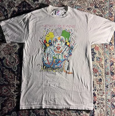 Graphic Tee New Orleans Mardi Gras Shirt 1996 Jerseys Tag 100% Cotton • $15