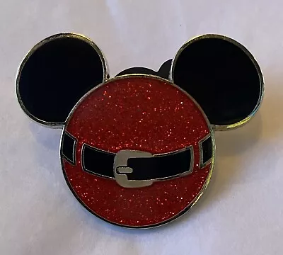 Disney Pin 2011 Merry Christmas Santa Belt On Mickey Icon #87766 Glitter Sparkle • $14.99