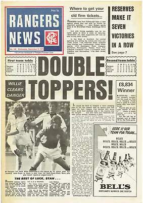 £4.99 • Buy Issue 109 Of Rangers News 5 September 1973