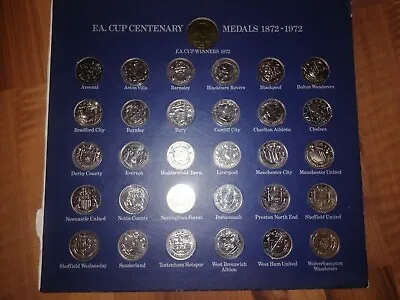 FA Cup Centenary Medals. 1872-1972 • £3.25