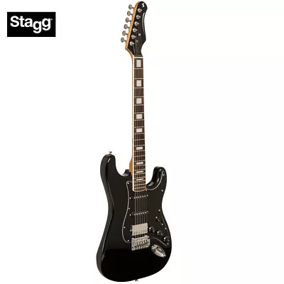 Stagg Vintage Series S-60 Solid Alder Body Electric Guitar Black SES-60 BLK • $199.99