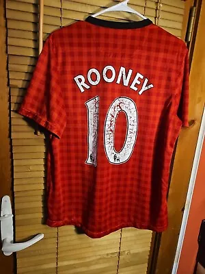 2011-2012 Nike Manchester United AON Jersey Alternate Kit Med Red Devils Shirt • $40