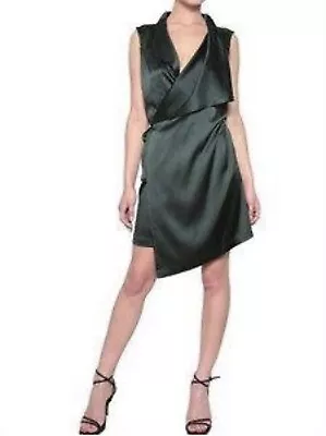 Vintage A F Vandevorst Forest Green Wrap Dress Sz 36 • $250