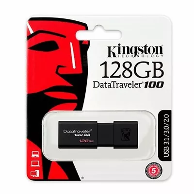 USB Flash Drive 128GB Memory Stick USB 3.0 Kingston DataTraveler Thumb 100mb/s • $22.95