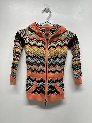 Missoni For Target Cardigan Sweater Hoodie Zig Zag Long Sleeve Zip Up Juniors XS • $17.99