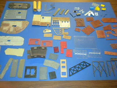 Over 75 Parts N SCALE/GAUGE RAILROAD TRAIN Lot HO MODEL LAYOUT 1960's-1970's? • $22.75